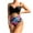 Black, variant on WREESH Womens One Piece Swimsuits Printed Cut-Out Swimsuit Sleeveless Bathing Suits Black