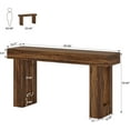 thumbnail image 5 of Farmhouse 63-Inch Wooden Console Table, Rustic Brown Rectangular Sofa Table Behind The Couch, Sturdy Entryway Table For Entrance, Hallway, Living Room, 5 of 7