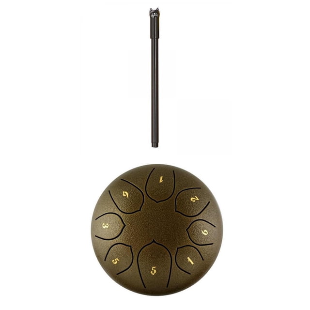 Tambores de Lengüeta de material acero de Aleación de 6 Pulgadas C Tecla 8 Tambores de Notas Bronce verde Sunnimix Tambor de lengua de acero de aleación de 6 pulgadas