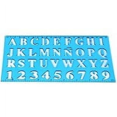 Juego de plantillas del alfabeto, plantillas de letras, varios tamaños, regla numérica para aprender, pintar y hacer álbumes de recortes