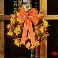 thumbnail image 4 of Dalrosia 2PCS Fall Bows for Wreaths Decor,Fall Tree Topper Bow Decorations,Decorative Bow with Orange Burlap and Glitter String for Autumn Thanksgiving Holiday Home Front Door Outdoor, 4 of 6