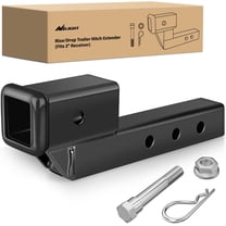 Nilight Trailer Hitch Extension Riser for 2 Inch Receiver with 2" Rise or Drop with Bolt Nut Clip 7,500 lbs Capacity Adjustable Extend 5" 7" 9" Length Matte Black Powder Coated