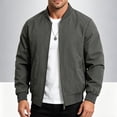 thumbnail image 5 of Agkizg Men's Fall Winter Jackets, Solid Lightweight Zip Up Jacket Long Sleeve Casual Outerwear with Zipper Side Pockets, 5 of 6