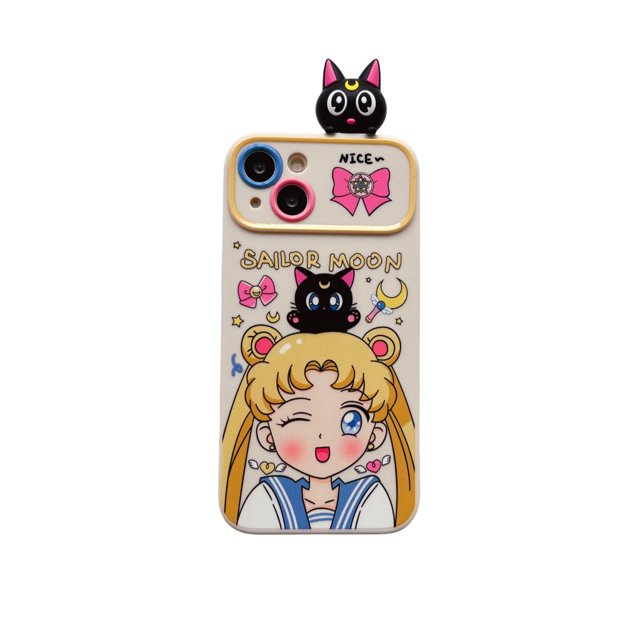 Funda De Teléfono Divertida De Sailor Moon De Dibujos Animados 3D , Protectora Completa Para El A Prueba De Golpes , Compatible Con iPhone 15/14/13/12/11