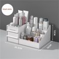 thumbnail image 2 of 1pc White New Drawer Makeup Storage Box Dormitory Finishing Plastic Shelf Cosmetics Skin Care Dressing Table Desktop, 2 of 6