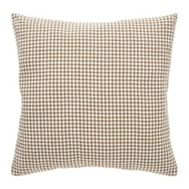 Mainstays 18" x 18" Brown Houndstooth Woven Decorative Pillow