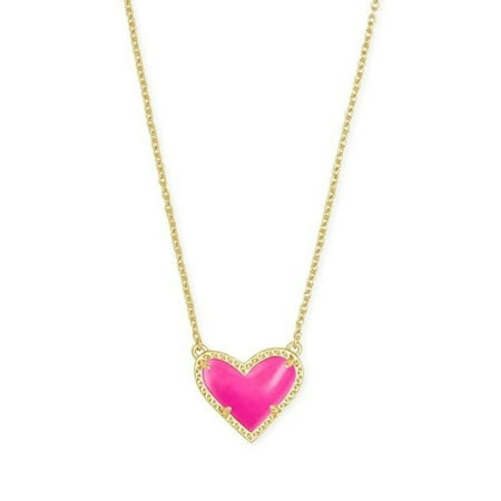 Kendra Scott Ari Heart Pendant Women Pink Heart Necklace Fashion Jewelry JDM1548