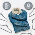thumbnail image 4 of MAGMALIFE 50 Ganchos para Ropa de Terciopelo, Gancho Plateado Giratorio de 360 Grados, Adecuado para Todo Tipo de Ropa, Antideslizante, 4 of 5
