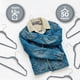thumbnail image 4 of MAGMALIFE 50 Ganchos para Ropa de Terciopelo, Gancho Plateado Giratorio de 360 Grados, Adecuado para Todo Tipo de Ropa, Antideslizante, 4 of 5