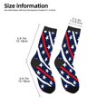 thumbnail image 2 of Rateoe Patriotic Star Pattern Children's Socks, Socks Gifts ,kids Crew Soft Cotton Socks , Moisture-Wicking, Durable, Ideal for Daily Wear & Sports, 2 of 5