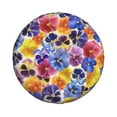 thumbnail image 2 of Easygdp The Garden Tricolor Pansy Flower Wheel Sun Guard, Spare Tire Cover,Universal Trailer Suv Truck Camper Travel,Easy To Install And Remove -16 Inch, 2 of 9