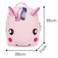 thumbnail image 5 of Mochila de unicornio con correa para niñas y niños, mochila de juguete de unicornio de peluche (rosa), 5 of 5