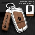 thumbnail image 5 of Car key case cover keychain For Baojun D 3 buttons 530 630 510 730 360 560 RS-5 Zinc alloy+leather Car-Styling Accessories, 5 of 19