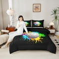 thumbnail image 4 of Homewish Kids Teens Volleyball Print Full Size Comforter Sets 3-Piece,Sport Gamer Bedding Comforter Set,Graffiti Splash Lightweight Bedding Sets,Microfiber Bedroom Decor, 4 of 8