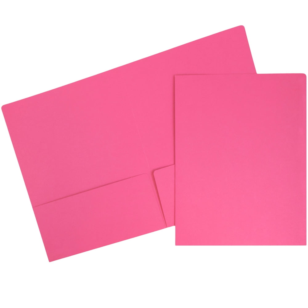 JAM Paper 2 Pocket Matte Cardstock Paper School Presentation Folder