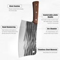 thumbnail image 4 of GEREMF-2PCS Meat Cleaver Knife, 7.5 Inch Razor Sharp High Carbon Steel Kitchen Knife, Viking Knife with Leather Sheath, Full Tang Handle, Bone Cleaver for Beef Brisket for Home & Professional Chefs, 4 of 4