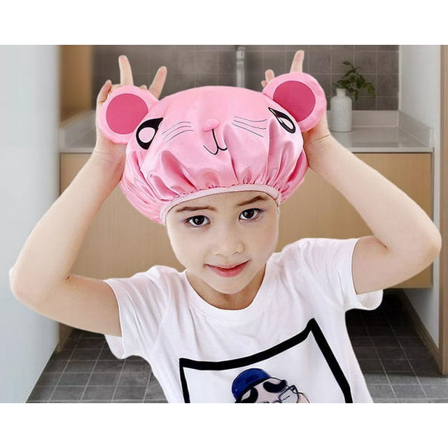 Bonnet de Douche Réutilisable pour Bébé, Bonnet de Douche pour Enfants, Bonnet de Douche Long/court pour Enfants