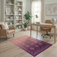 thumbnail image 2 of ODIKA Purple Symmetrical Interlocking Geometric Tonal Gradient Quilted for Playroom, Bedroom, Reading Nook, Pet Friendly & Kids Safe Play, 2 of 7