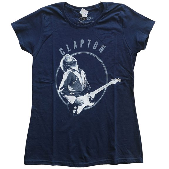 Eric Clapton Ladies T-Shirt: Vintage Photo (Large)