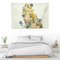QFMY Dog Flowers Tapestry Wall Hanging 60x40in Soft Durable Skin