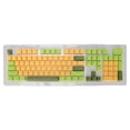 thumbnail image 3 of Couleur Translucide Keycaps Rétro-Éclairage Clavier Keycaps Clavier 107 Touches Trois Caractères Translucides Couleur Arc Disposition Mécanique Clavier Keycaps Matcha Jaune, 3 of 8