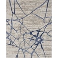 thumbnail image 3 of Calvin Klein River Flow Ivory Blue 710 x 910 Area Rug, Modern, Abstract, Easy Cleaning, Non Shedding, Bed Room, Living Room, Dining Room, Kitchen 8 x 10, 3 of 4