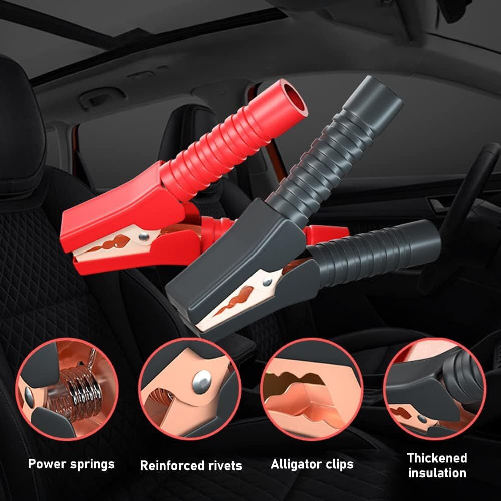 4M Heavy Duty Jump Leads, 2000AMP Car Van Battery Booster Cables, Professional Jumper Cables for Gasoline & Diesel Vehicles