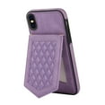 thumbnail image 3 of Nalacover Back Mirror Flip Case for iPhone XS Max, Wallet Case Crossbody PU Leather with Card Holder Kickstand Phone Case Detachable Shoulder Strap Handbag For iPhone XS Max, Purple, 3 of 13