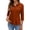 03Ginger, variant on Women's Classic Polo Shirts 3/4 Sleeve Collared Button Down Casual Tops with Pocket for Office Work Golf Weekend Outings Ginger M