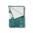 thumbnail image 2 of Fox Soft Flannel Fleece Throw Blanket, Forest Animal with Umbrella Rainbow Clouds Pouring Heart Shapes Fantasy Kids Cartoon, Cozy Plush for Indoor and Outdoor Use, 70" x 90", Multicolor, by Ambesonne, 2 of 6