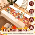 thumbnail image 3 of Thanksgiving Fall Table Runner Autumn Maple Leaf Embroidered Table Cover Scarf Fall Decorations for Home Thanksgiving Harvest 14" x 70", 3 of 6