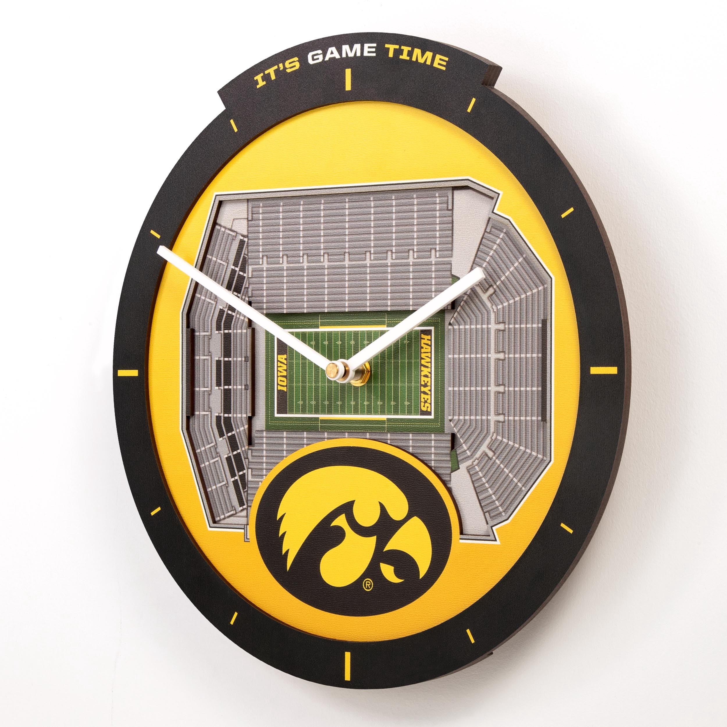 YouTheFan NCAA Iowa Hawkeyes Stadiumview 3D Wall Clock