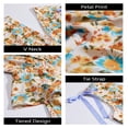 thumbnail image 5 of Summer Sleeveless V-neck Floral Printing Flared Ruffle Long Maxi Dress, 5 of 6