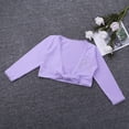 thumbnail image 6 of renvena Girls Kids Classic Long Sleeve Front Knot Cotton Wrap Top Ballet Dance Cardigan, 6 of 7