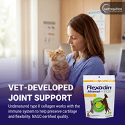 Vetoquinol Flexadin Advanced Hip and Joint Supplement with UC-II Collagen for Dogs and Cats, 60 Chews