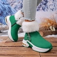 thumbnail image 5 of LIJCC Women's Chunky Platform Winter Boots Suede Fluffy Booties Leisure Slip On Sneakers Thick Sole Shoes Warm Fur Lined Anti-slip Booties, 5 of 9