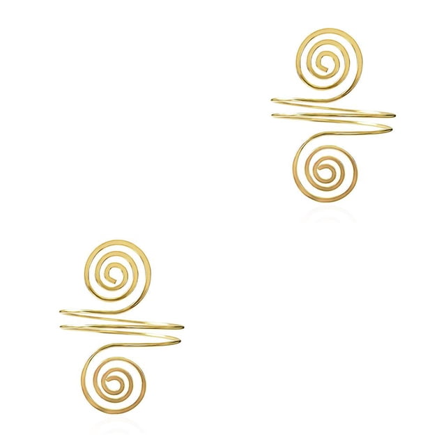 Qarigey Arm Cuff Jewelry Brazalete de decoración de moda para niñas Decoración de ropa dorado 2Conjunto