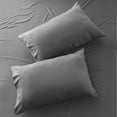 thumbnail image 6 of Lux Decor Collection King Size Sheet Set - 4 Pc King Bed Sheets Set - High GSM Brushed Microfiber Sheets - Up to 16 Inches Deep Pocket Bedding Sheets & Pillowcases, Dark Gray, 6 of 8