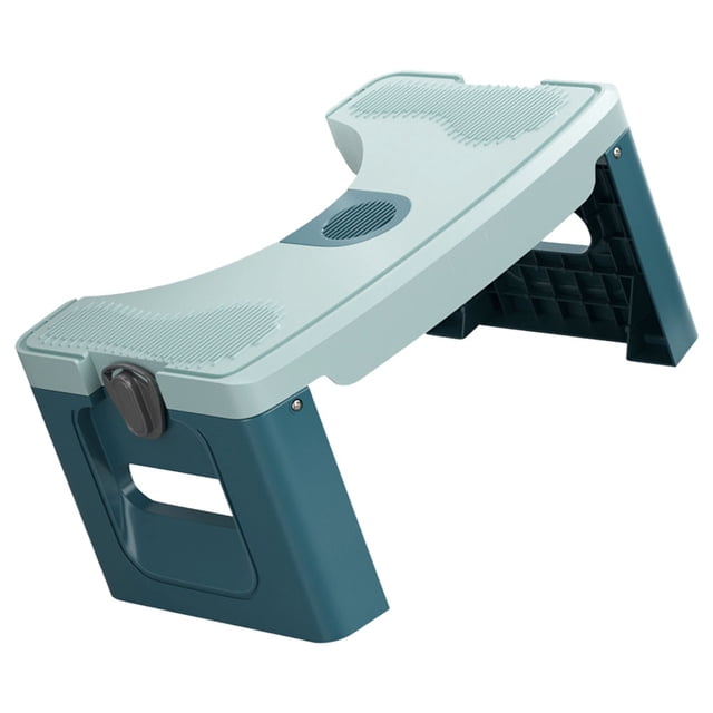 LOLIPPYY Non-slip Foldable Foot Stool ABS Gray Bathroom Stool for Elderly 1 Set