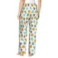 thumbnail image 3 of Daiia Tiger Leaves Women's Sleep Pant with Pockets and Drawstring,Pajama Pants-Large, 3 of 9