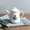 2, variant on Maple Leaf Ceramic Oil Can with Lid - Elegant Banana Leaf Design for Kitchen Storage