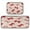 Cute Red Bows Pattern, variant on 2-Piece Kitchen Rugs Set Non-Slip Mats Carpet Floor for Kitchen, Bathroom (19.7"x27.6" & 19.7"x47.2") Cute Brown Bow