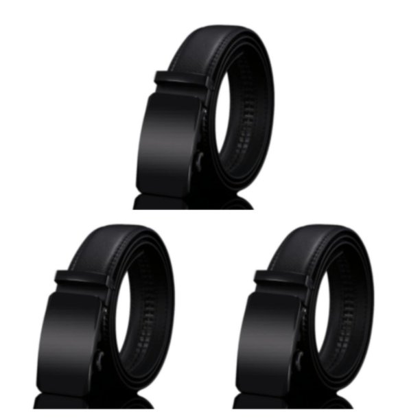Minnieouse Cinturón para hombre con hebilla de aleación elegante negro adecuado para jeans o ropa de negocios cinturón automático para hombres Type1 NO1