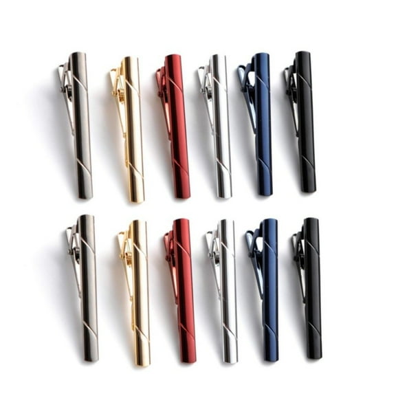 12-Piece Tie Clip Collection for Men - Classic Necktie Pins for Work & Events