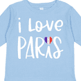 thumbnail image 4 of Inktastic I Love Paris French Flag Heart Boys or Girls Long Sleeve Toddler T-Shirt, 4 of 5