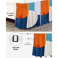 thumbnail image 3 of Blue Burnt Orange Wrap Around Bed Skirts for King Bed 18" Drop, Bed Skirt with Adjustable Elastic Belt Dust Ruffle Bed Valance for Bedroom Hotel Luxury Modern Oil Painting Geometric Bed Frame Cover, 3 of 7