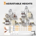 thumbnail image 2 of Aluminum Shower Caddy Hanging Adjustable Shower Caddy, Rustproof Hanging Shower Organizer with Hooks Soap Holders, Over Shower Head Caddy for Handheld Showerhead, White, 2 of 9