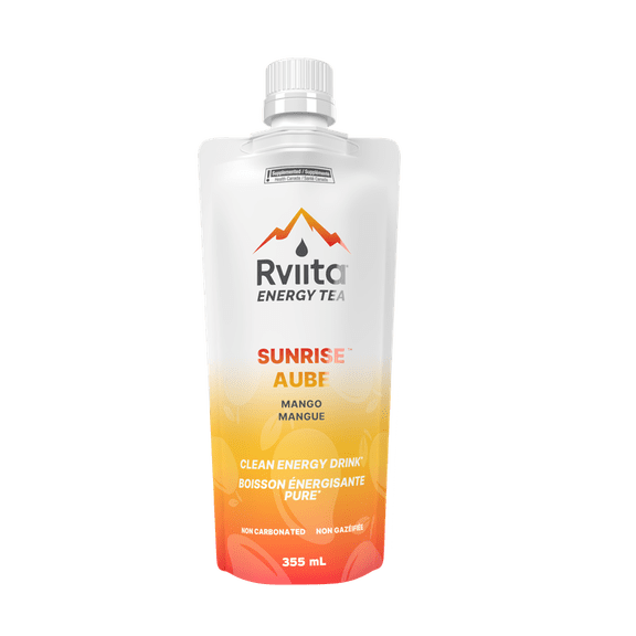Rviita Energy Tea Sunrise Mango, 355 mL Resealable Pouch