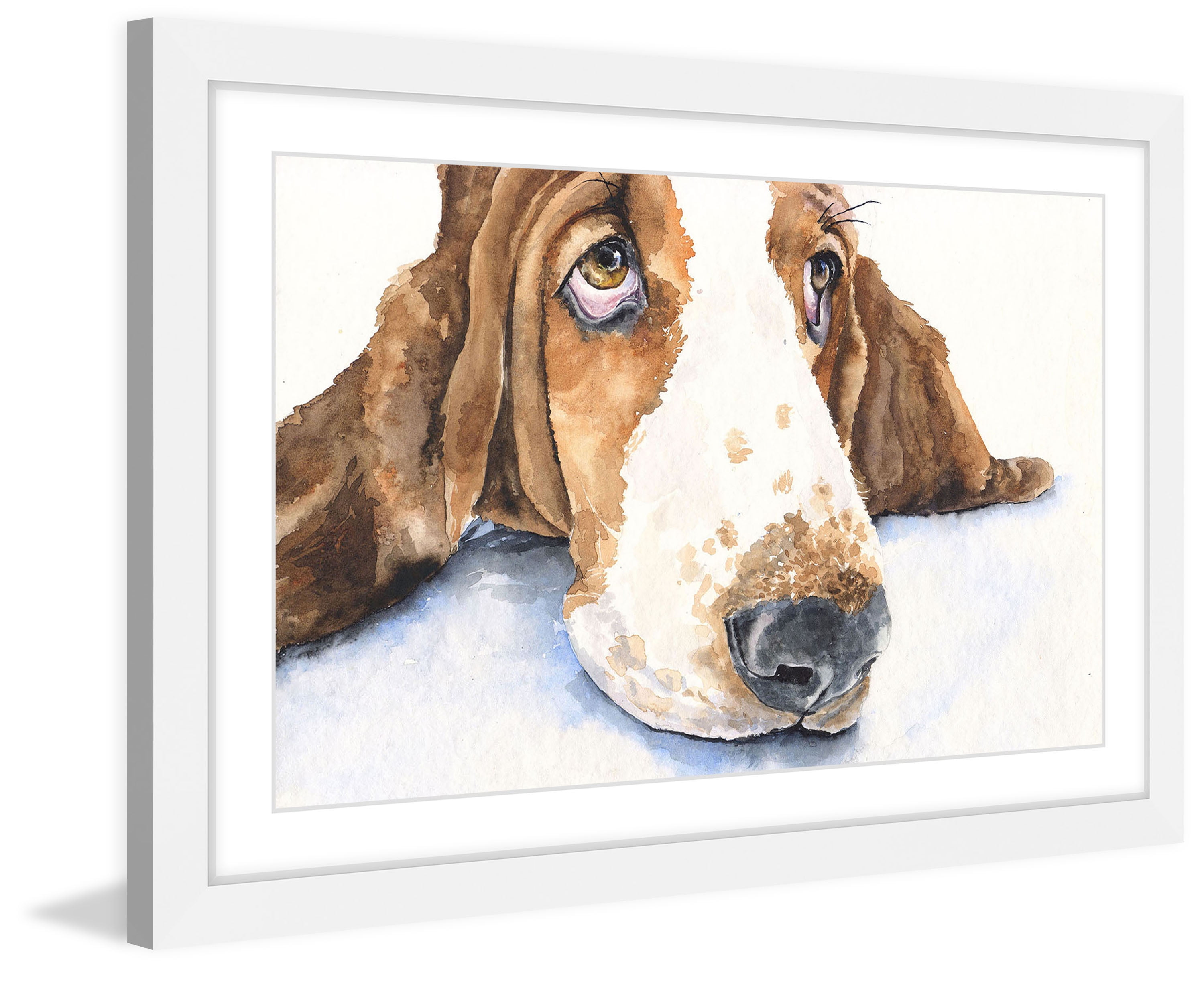 "Basset 4" Framed Painting Print
