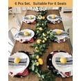 thumbnail image 4 of 13 Inch Round Placemats Set of 6, Black Snowman Christmas Non Slip Heat Insulation PP Table Mats, Xmas Snowflake Birds Berry Winter Washable Place Mats for Kitchen Dining Party Table Decor, 4 of 7